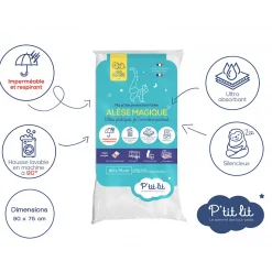 Alèse Bébé Imperméable Absorbante - Protège Matelas Lavable à 90 degrés - Tout type de lit : 60x120/70x140/40x80/90x190/50x90