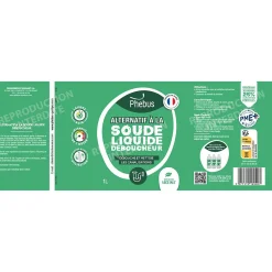 Alternatif à la soude liquide déboucheur et entretien les canalisations Phebus 1L