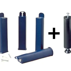 ALTOLATTES - Pack Sommier 2x20 Lattes 140x200cm + Pieds bleus + Pied central