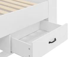 Andrea - lit avec rangements - 180x200 cm - sommier inclus - bois - Best Mobilier