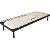 Anya - sommier noir cadre a lattes renforce - 120x190x29 cm - Sommier a lattes montage rapide - - 68 lattes de soutien