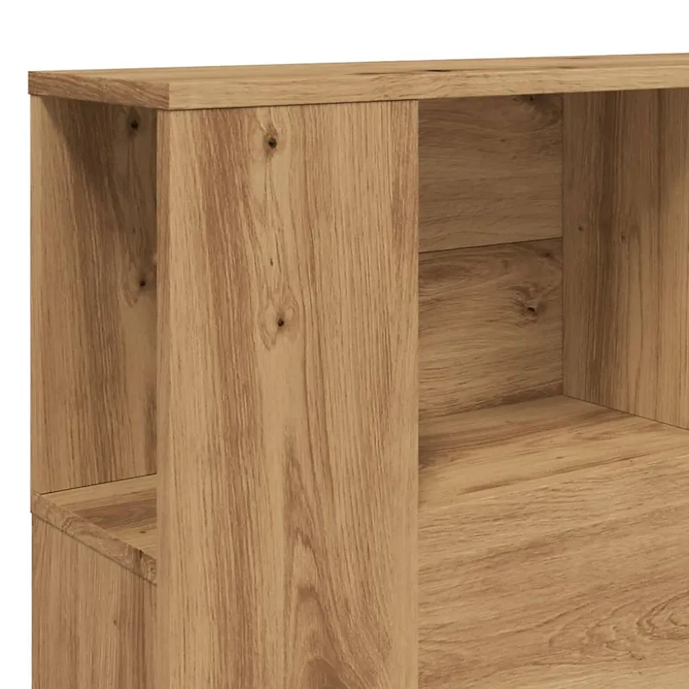 Armoire à tête de lit Chêne artisanal 140 x 18,5 x 102,5 cm Bois d'ingénierie vidaXL