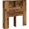 Armoire de tête de lit vieux bois 100x18,5x102,5 cm vidaXL
