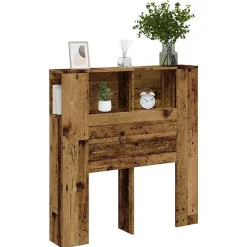 Armoire de tête de lit vieux bois 100x18,5x102,5 cm vidaXL