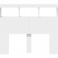 Armoire tête de lit avec LED blanc 120x17x102 cm vidaXL