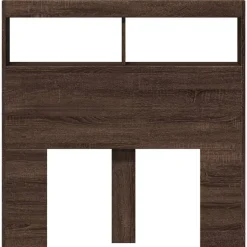 Armoire tête de lit avec LED chêne marron 100x17x102 cm vidaXL