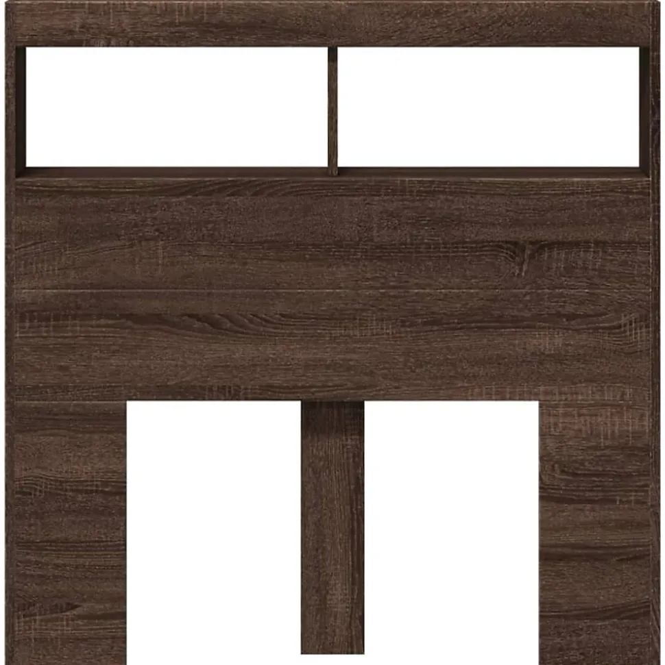 Armoire tête de lit avec LED chêne marron 100x17x102 cm vidaXL