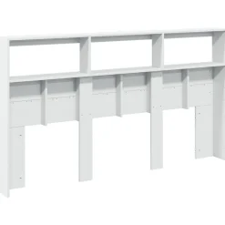 Armoire tête de lit avec LED blanc 180x17x102 cm vidaXL