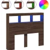 Armoire tête de lit avec LED chêne marron 120x17x102 cm vidaXL