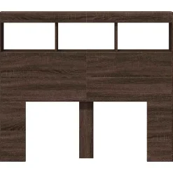 Armoire tête de lit avec LED chêne marron 120x17x102 cm vidaXL