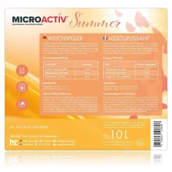 Assouplissant Végétalien Summer Höfer Chemie 4 x 10 L, Linge Doux, Parfum Estival Et Séchage Rapide