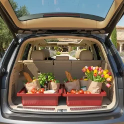 Bac de rangement empilable 30l - ROUGE - 17cm