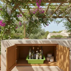 Bac de rangement empilable 30l - VERT - 17cm