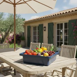 Bac de rangement empilable 30l - BLEU - 17cm