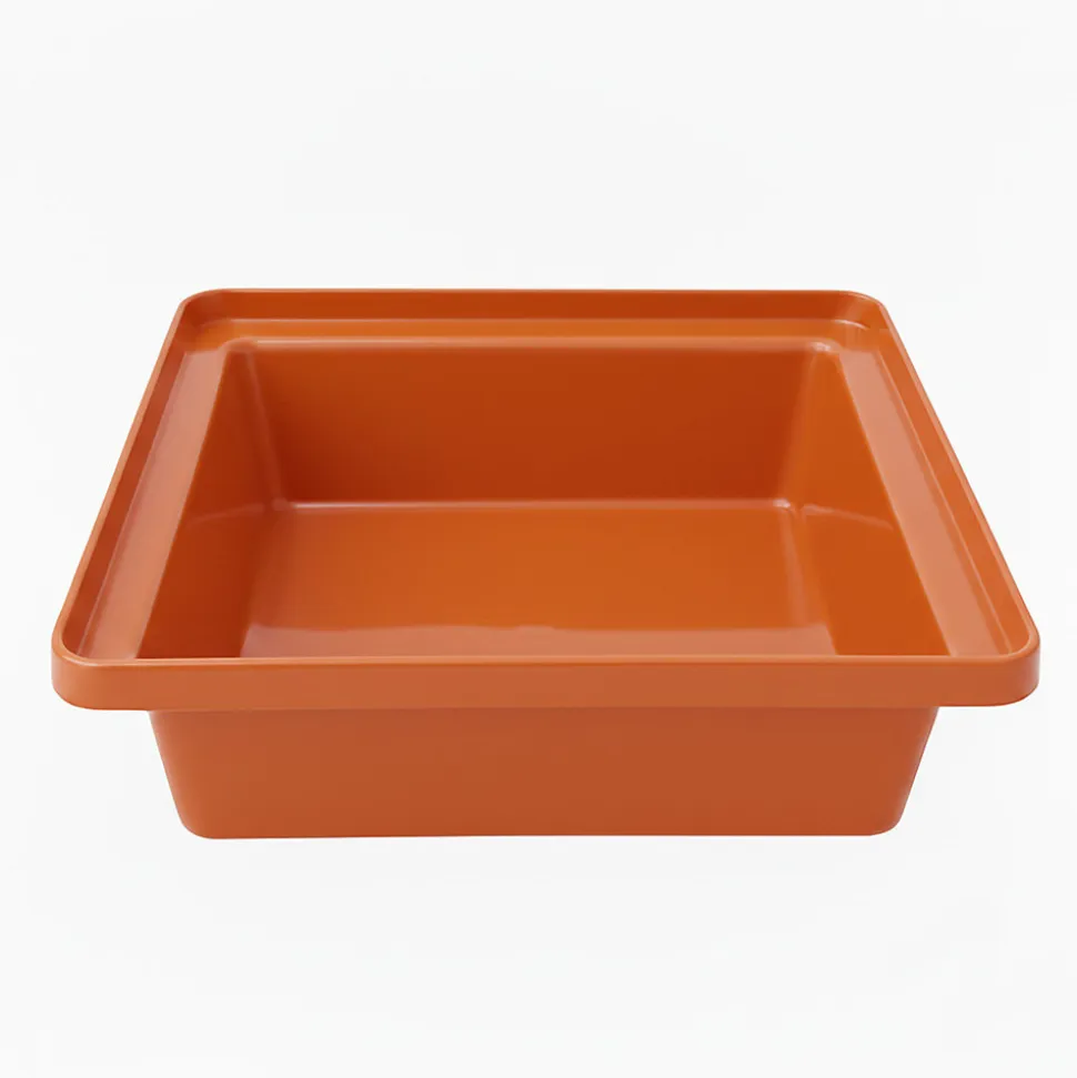 Bac de rangement empilable 30l - ORANGE - 17cm