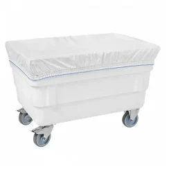 Bac double-paroi 310 L - roues chape inox - blanc