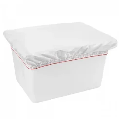 Bac grand volume 220 L - 2 roues fixes, 2 pivotantes avec freins - blanc