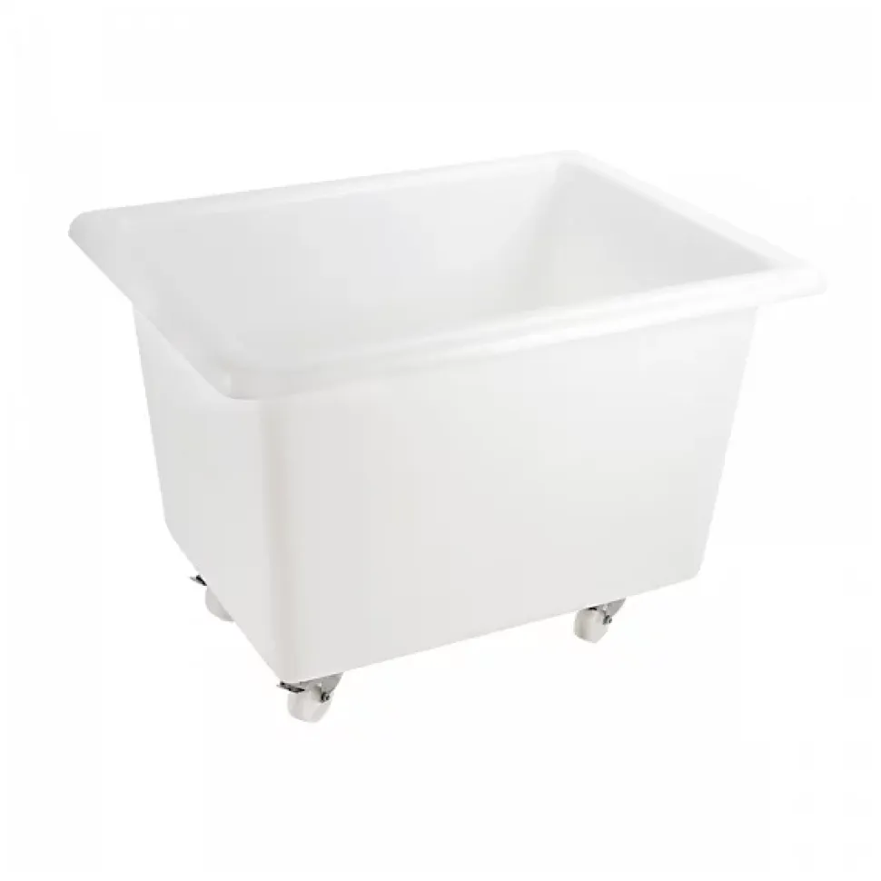 Bac grand volume 310 L - 4 roues pivotantes dont 2 avec freins - blanc