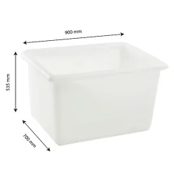 Bac grand volume 220 L - blanc