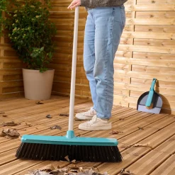 Balai brosse pour travaux intensifs poils rigide GoodHome bleu L.30 cm