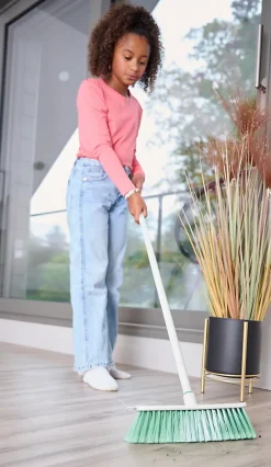 Balai droit poils rigide blanc L.28 x l.5cm