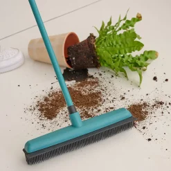 Balai extensible poils doux GoodHome bleu L.1 m x l.7cm