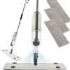 Balai serpillière plat avec pulvérisateur, rotatif + 3 lavette en microfibre