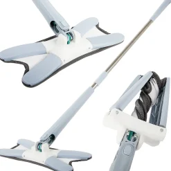 Balai serpillière plat pour le nettoyage des sols avec essoreuse rotative