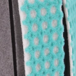 Balai serpillère à franges microfibre et plastique GoodHome blanc et bleu l.8 cm