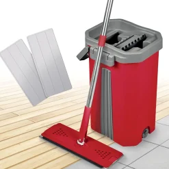 Balai serpillère Smart Mop 360 tête extra large pivotante + Seau 2 compartiments + 2 lingettes microfibre Passat