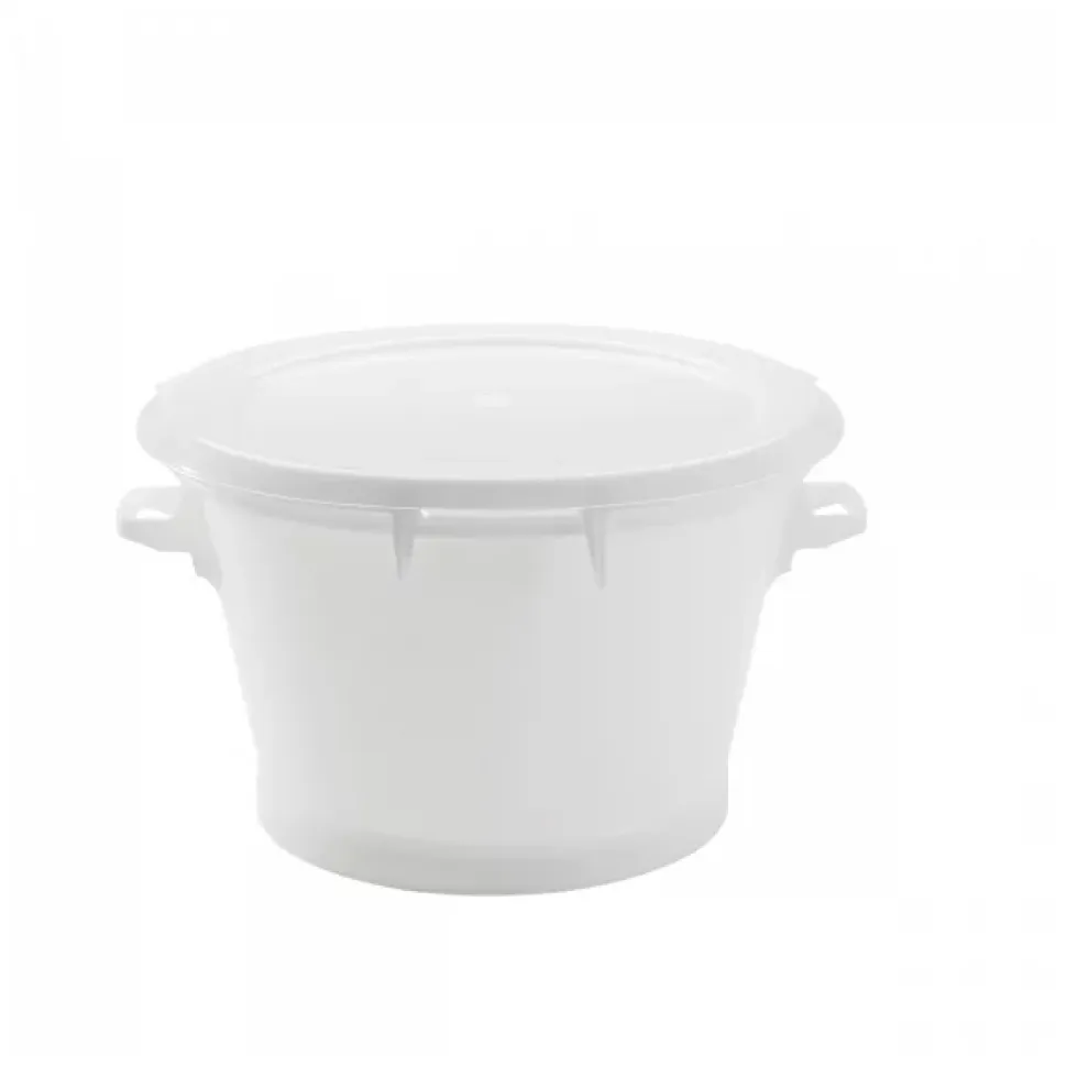 Baquet rond fond renforcé 50 L - blanc
