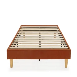 Base rembourrée Bari 90x190 cm Rouge