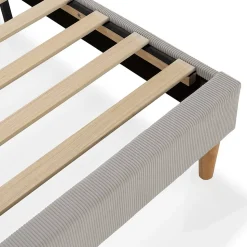 Base rembourrée Bari 140x190 cm Gris