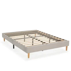 Base rembourrée Bari 140x190 cm Gris