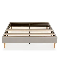 Base rembourrée Bari 140x190 cm Gris