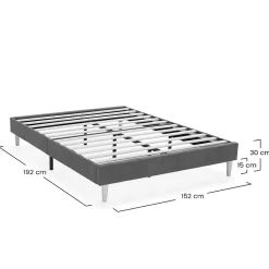 Base rembourrée Bari 150x190 cm Vert