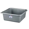 Bassine cuvette carrée 5.5L coloris gris charbon
