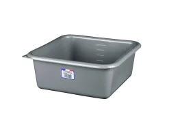 Bassine cuvette carrée 5.5L coloris gris charbon