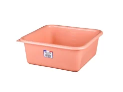 Bassine cuvette carrée 5.5L coloris pêche