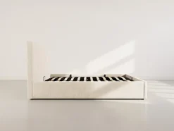 Beanie - lit coffre - 160x200 cm - en velours - sommier inclus - Best Mobilier