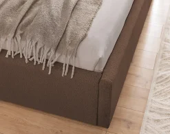 Billy - lit coffre - 140x190 cm - en tissu texturé - sommier inclus - Lisa Design