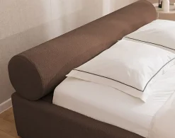 Billy - lit coffre - 140x190 cm - en tissu texturé - sommier inclus - Lisa Design