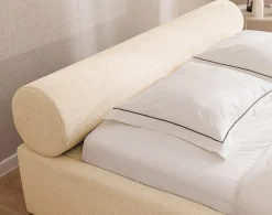 Billy - lit coffre - 140x190 cm - en tissu texturé - sommier inclus - Lisa Design