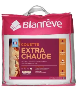 BLANREVE Couette extra chaude en microfibre - 220 x 240 cm - Blanc