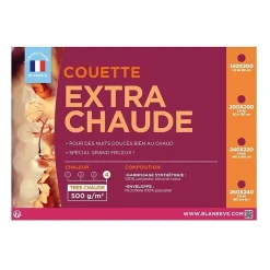 BLANREVE Couette extra chaude en microfibre - 240 x 260 cm - Blanc
