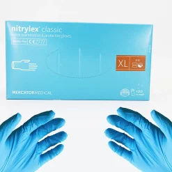 Boite de 100 Gants en Nitrile - Taille XL - Non poudrés à usage unique