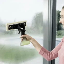 Bonnette microfibres jaune pour nettoyeur de vitres Karcher wv vendue par 2