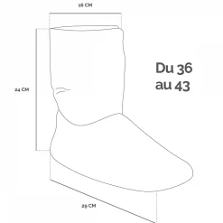 Boots, bottes, chaussons chauffants micro ondes déhoussables - Du 36 au 43 - Gris clair - Vivezen