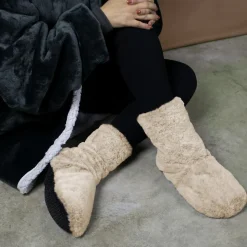 Boots, bottes, chaussons chauffants micro ondes déhoussables - Du 36 au 43 - Gris clair - Vivezen