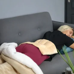 Bouillotte, coussin chauffant 45 x 30 cm pour le dos ou autres parties du corps - Bleu - Vivezen